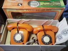 GIOCATTOLO VINTAGE : COPPIA TELEFONI ' HAUS TELEFON ANLANGE ' !!!!!!!!!!!