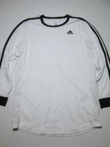 Adidas Youth Boy Size XL Sweatshirt White Crew Neck Long Sleeve Breathable Sport - Picture 1 of 7