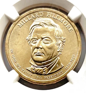 2010 D $1 Millard Fillmore Dollar NGC MS 64 - Picture 1 of 3