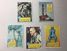 1963 Popsicle Space Cards Vintage Trading Cards Lot of 5, John Glenn