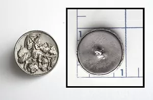 Reproduction of Antique Button - Cupid in Grapevine Designer - 1", shank, metal - Picture 1 of 3