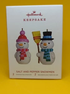 Hallmark Keepsake Christmas Ornament Set Salt and Pepper Snowmen 2018 - Picture 1 of 6