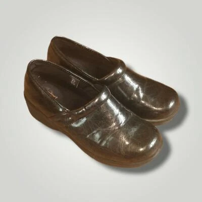 Plantillas cómodas Safe T Step 24/7 zuecos de enfermera talla 7 charol negro Foto 1 de 4