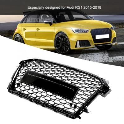 PARTS4TUNING AUDI A1 S1 8X FACELIFT 2016-2019 RS STYLE GRILLE GLOSS BLACK HONEYCOMB BUMPER
