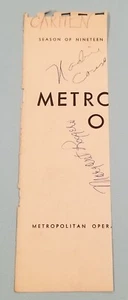 Margaret Roggero Nadine Connor Dual Signed Playbill Cut Operatic Mezzo Soprano - Picture 1 of 4