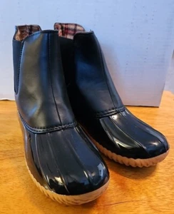 Womens Black Duck Boots Size 8.5 Nature Breeze Dudley-08 Pre-owned, Original Box - Picture 1 of 11