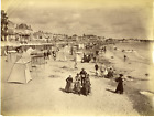 France, les Sables-d'Olonnes Photo Vintage Print,la plage à l'heure 