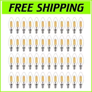 Energy Efficient 48-Pack Dimmable LED Candelabra Bulbs for Chandelier Lighting - Picture 1 of 11