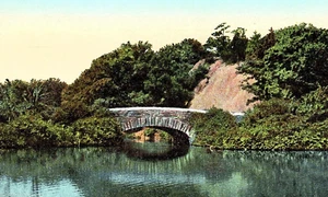 Vintage Postkarte Massachusetts, Bridge und Rock Franklin Park Boston MA. um 1910 - Bild 1 von 4