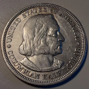 1893 Columbian Expo Half Dollar 90% Silber Columbus Expo (#9-2163/7173) - Bild 1 von 2