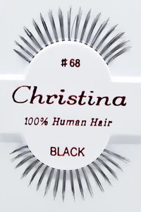 Christina #68 6,12 pares de pestañas postizas 100 % cabello humano - Imagen 1 de 1