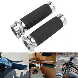 2X Motorrad Lenker Griffe Handgriffe 1 Zoll 25mm Für Harley Touring Softail Dyna - Picture 1 of 6