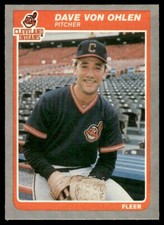 1985 Fleer Update Dave Von Ohlen Cleveland Indians #U-126