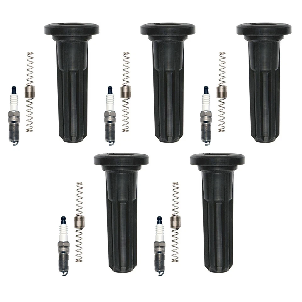 Kit de bujías Denso 5 Iridium TT y botas de bobina NGK para Hummer H3 H3T L5 3,7 L Foto 1 de 1