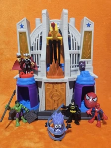 Imaginext Super Friends Hall of Justice Spielset: DC vs. Marvel Lot!!! - Bild 1 von 8