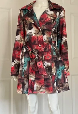 DY DESIGN MULTI- COLOURED MIDI COAT SIZE L. - Image 1 of 4