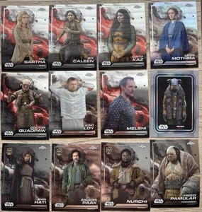 Lote de 12 tarjetas cromadas Star Wars “Andor” Topps - Vel Sartha Cinta Kaz Nurchi Melshi - Imagen 1 de 2