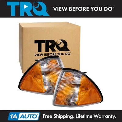 Juego de luces marcadoras de esquina TRQ para Ford Mustang 1987-1993 FO2550105 FO2551103 Foto 1 de 4