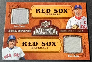 Parche Ballpark Dual Swatch Relic Jason Varitek Wade Boggs 2008 #193 Red Sox - Imagen 1 de 2