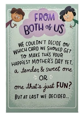 Mother’s Day Card From Us Funny Mini Cards Embossed Metallic Foil Hallmark NEW - Image 1 of 4