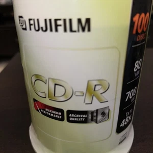 Fujifilm CD-R 80min 700 MB/Mo Up To 48X Write Speed 100 Pack New-Sealed - Picture 1 of 7