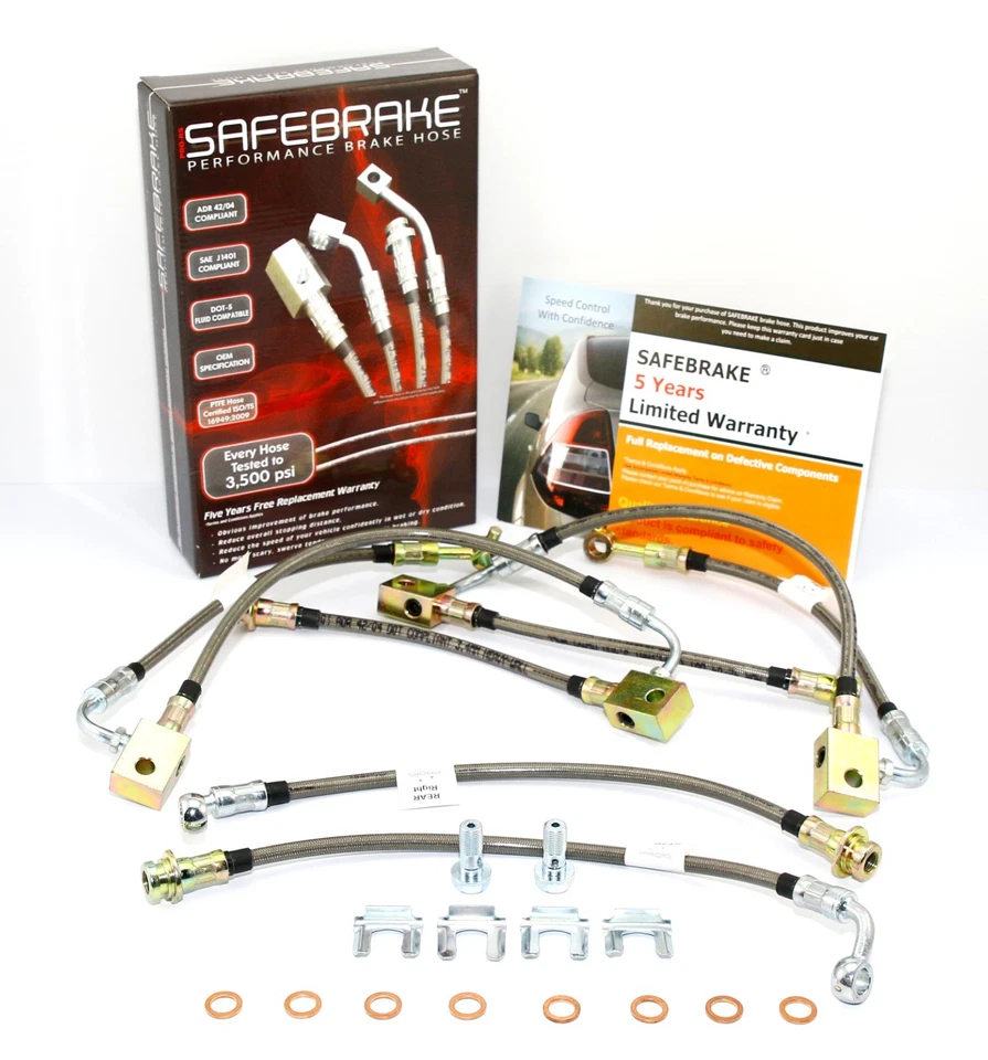 Ajuste Nissan 350Z Z33 (modelo base) frenos estándar - líneas de rendimiento SAFBRAKE Foto 1 de 4