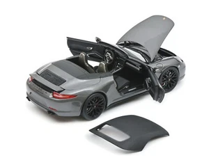 Schuco escala 1/18 Porsche 911 Targa 4 GTS gris modelo de coche diecast juguete regalo - Imagen 1 de 7