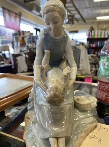 Vintage Lladro NAO Spain Porcelain Figurine Statue Mother & Baby Child Retired - Picture 1 of 18