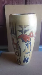 LARGE HOPI KEWA RENA LESLIE POLYCHROME BIRD EFFIGY PUEBLO POTTERY CYLINDER JAR - Picture 1 of 8