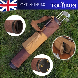 TOURBON Golf Club Bag Sunday Travel Foldable Lightweight Padded Pencil Case Gift - Picture 1 of 24