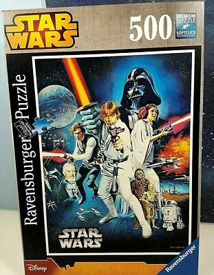 PUZZLE STAR WARS UNA NUEVA ESPERANZA RARO PÓSTER ORIGINAL DE LA PELÍCULA RAVENSBURGER 1 FALTA Foto 1 de 4