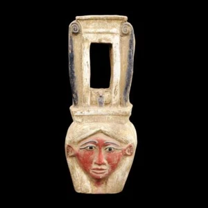 Amazing Antique Egyptian Stone Queen Tiye Pharaoh Bust Mask Figure...VERY UNIQUE - Imagen 1 de 8