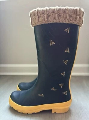 Botas de lluvia SERRA para damas talla 7 altas calcetín extraíble con puño tejido Foto 1 de 4