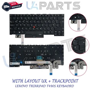 Teclado para computadora portátil Lenovo ThinkPad T490S T495S 20NX 20NY UK + Trackpoint - Imagen 1 de 3
