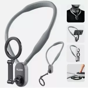 TELESIN Silicone Neck Mount Magnetic Selfie Stick Phone Neck Holder for iPhone - Picture 1 of 14