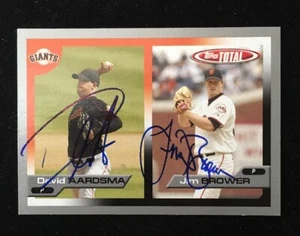 DAVID AARDSMA JIM BROWER 2005 TOPPS TOTAL DOBLE AUTOGRAFIADO FIRMADO AUTO BÉISBOL - Imagen 1 de 1