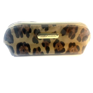 Steve Madden Leopardenmuster Kosmetiktasche Federmäppchen Reißverschluss Organizer - Bild 1 von 14