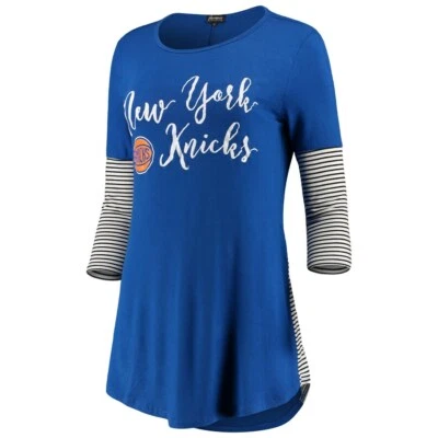 New York Knicks Shirt GameDay Couture Long Sleeve Blue Women's L Large - Image 1 of 3