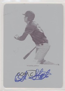2014 Leaf Metal Draft Printing Plate Magenta 1/1 Brandt Stallings Auto 8i5