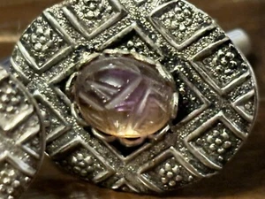 Vintage Revival Scarab Silver Tone Cufflinks. - Picture 1 of 9