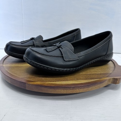 Mocassino slip on Clarks Ashland Bubble donna 9M pelle nera