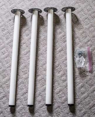 Patas de escritorio Ikea ADILS blancas x4 - 27 1/2 pulgadas de largo Foto 1 de 3