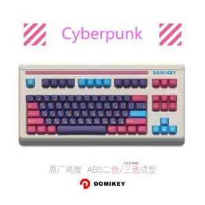 Domikey Cyber Keycaps Punk Neon Vaporwave Custom Keycaps W/ Japanese Sub Legends - Picture 1 of 18