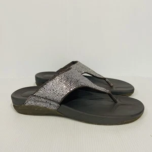 Cora Sol Silver Thongs US 9 - Picture 1 of 11