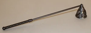 Pewter Candle Snuffer Grapes & Leaves  10" Handle - Picture 1 of 10