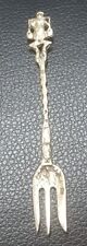 Antique Silver Small Fork with Water Carrier Figure Made in Germany? 1800's