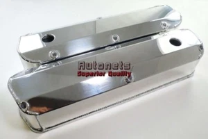 Cubierta de válvula de aluminio fabricada pulida Ford de bloque pequeño 260-289-302-351W Mustang - Imagen 1 de 2