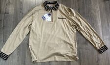 Suslo Couture Mens Brown/Beige Long Sleeve Shirt (3XL US Size)