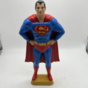 Vtg Ceramic Superman Mold Hand Painted 1987 Superman Mold Statue Bust - Picture 1 of 8