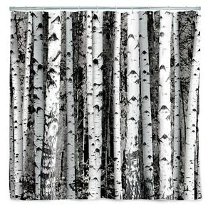 Shower Curtain Polyester Birch 72.00" x 0.13" - Picture 1 of 4